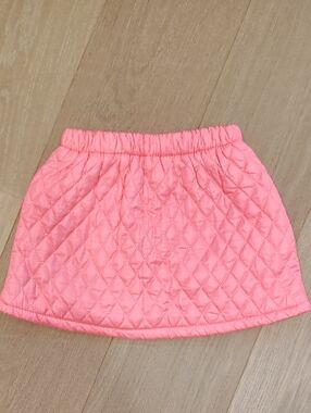 Girls Quilted Pink Skirt with Elastic Waist